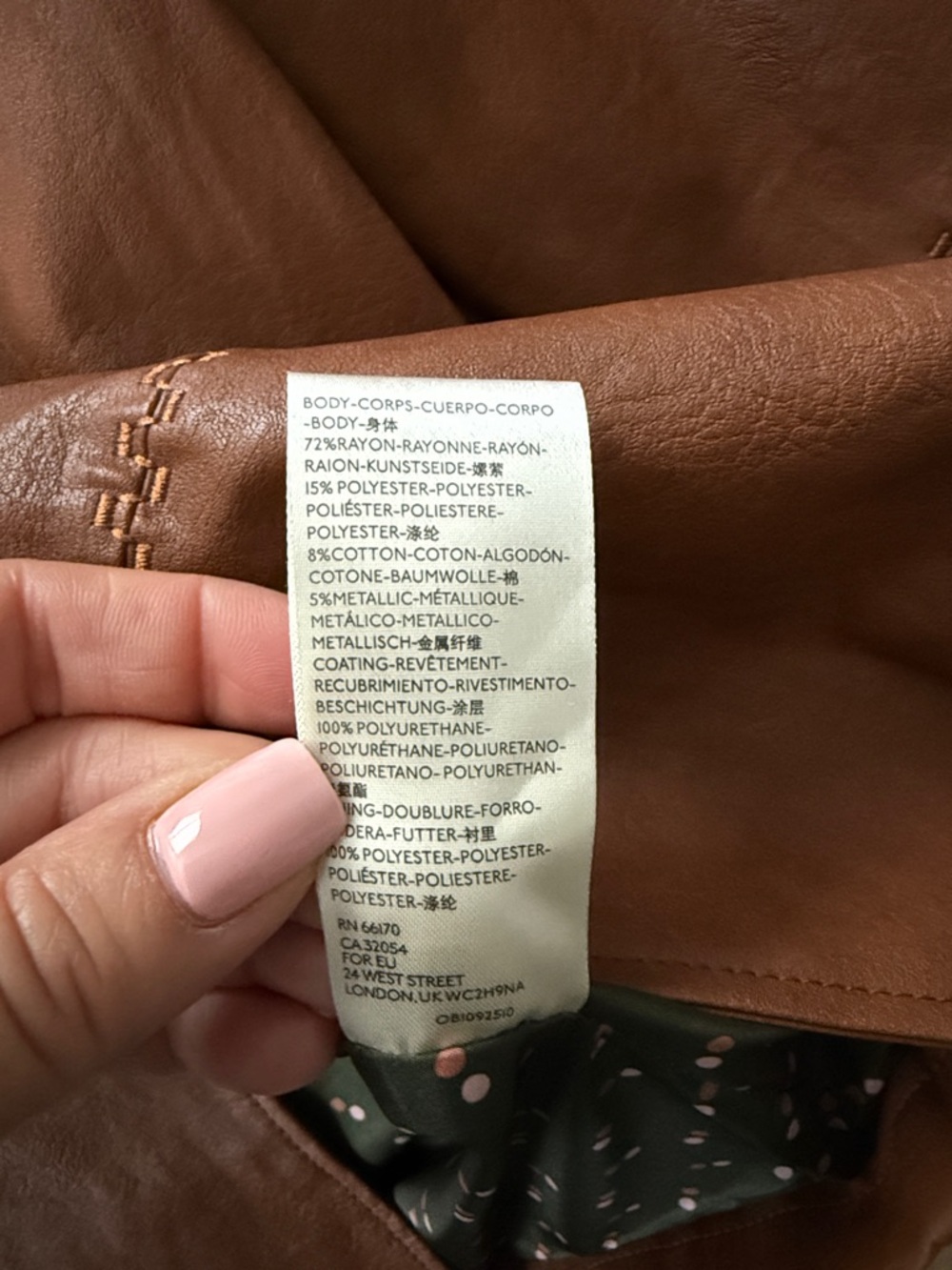 Anthropologie Cognac Brown Leather Jacket - Picture 7 of 7